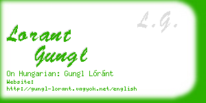 lorant gungl business card